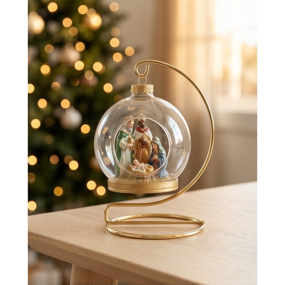Vintage 1995 House of Lloyd Three Kings Nativity Christmas Ornament with Stand